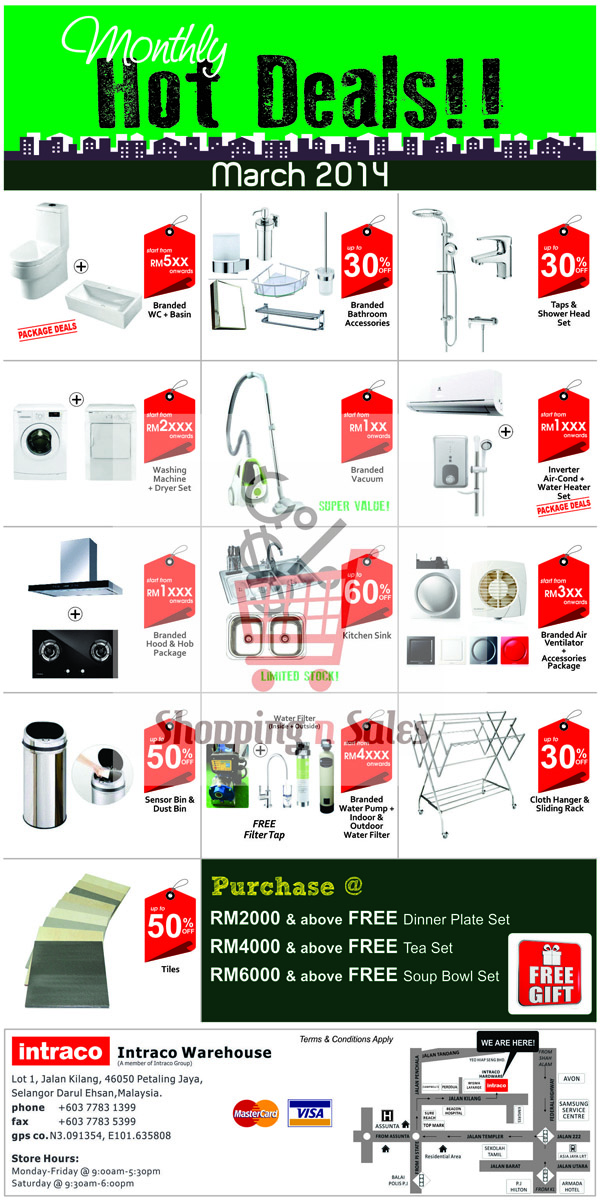 intraco warehouse 2014 march sale